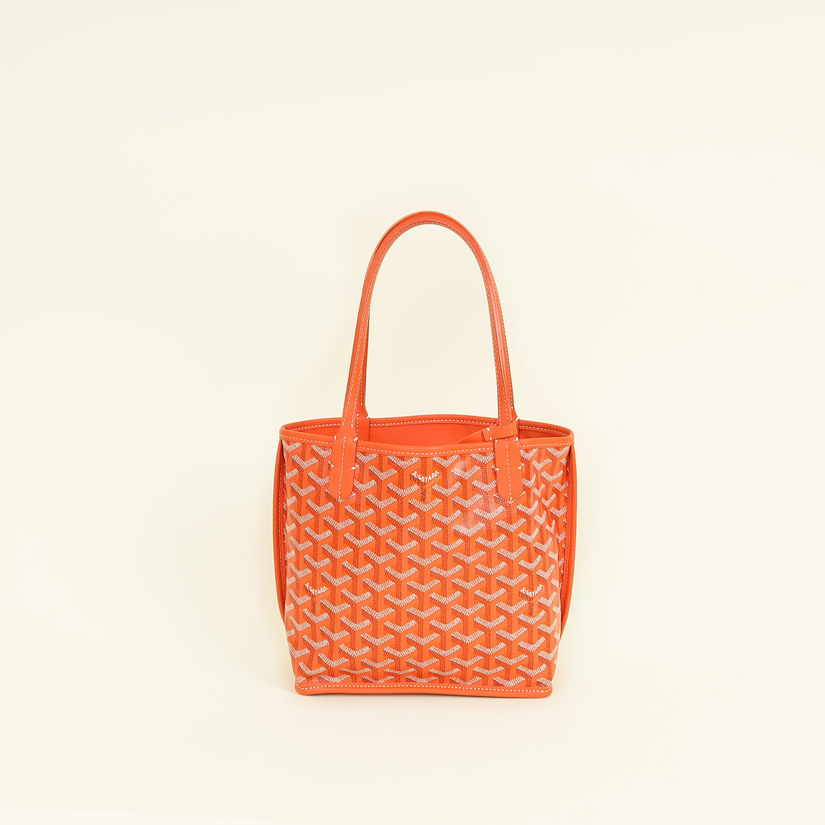 Goyard Orange Goyardine Mini Anjou Bag