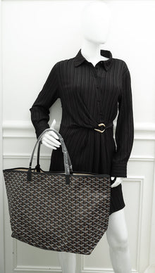 Goyard Black Goyardine Saint Louis GM Bag