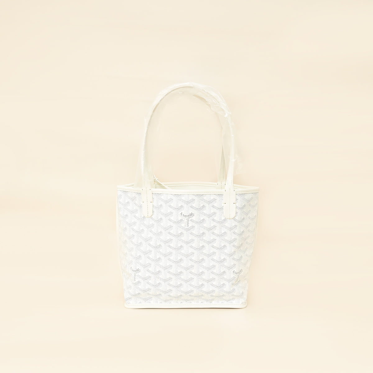 Goyard White Goyardine Mini Anjou Reversible Bag