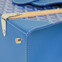 Goyard Blue Goyardine Saigon Structure PM Bag