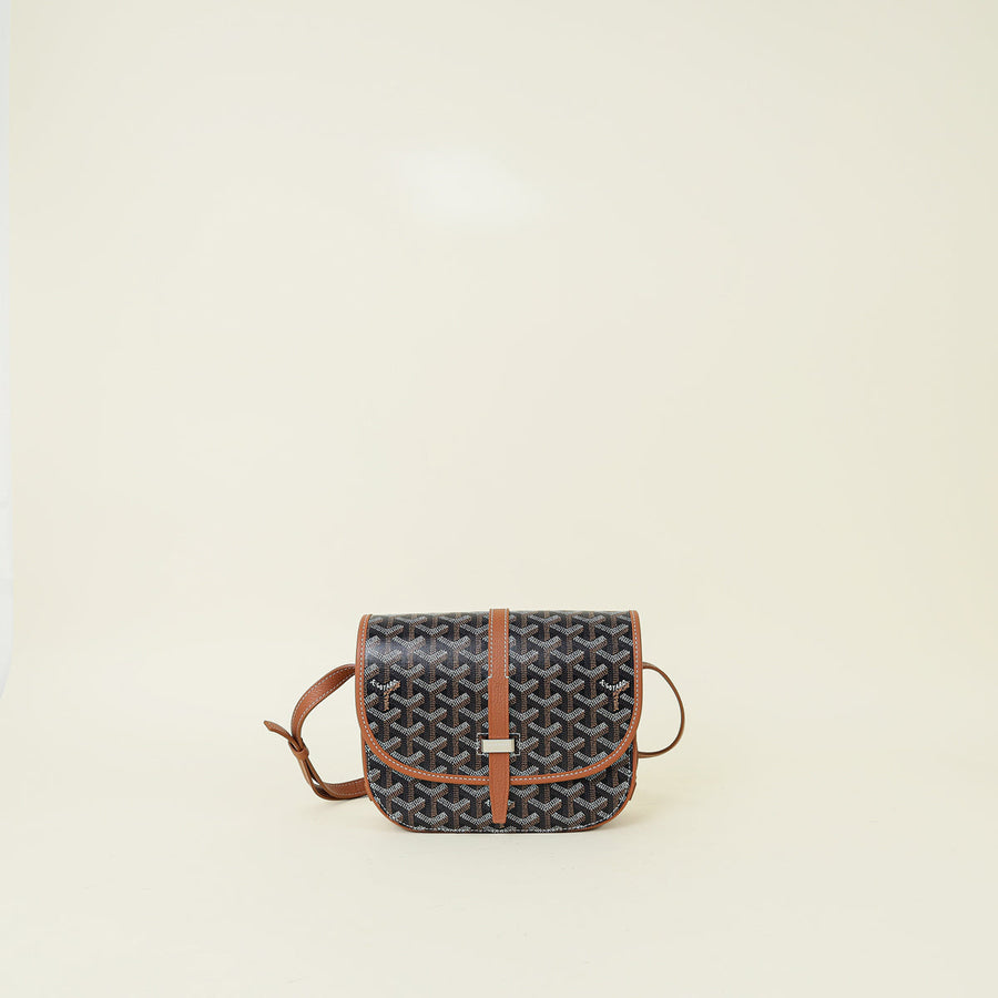 Goyard Bicolor Goyardine Belvedere PM Messenger Bag