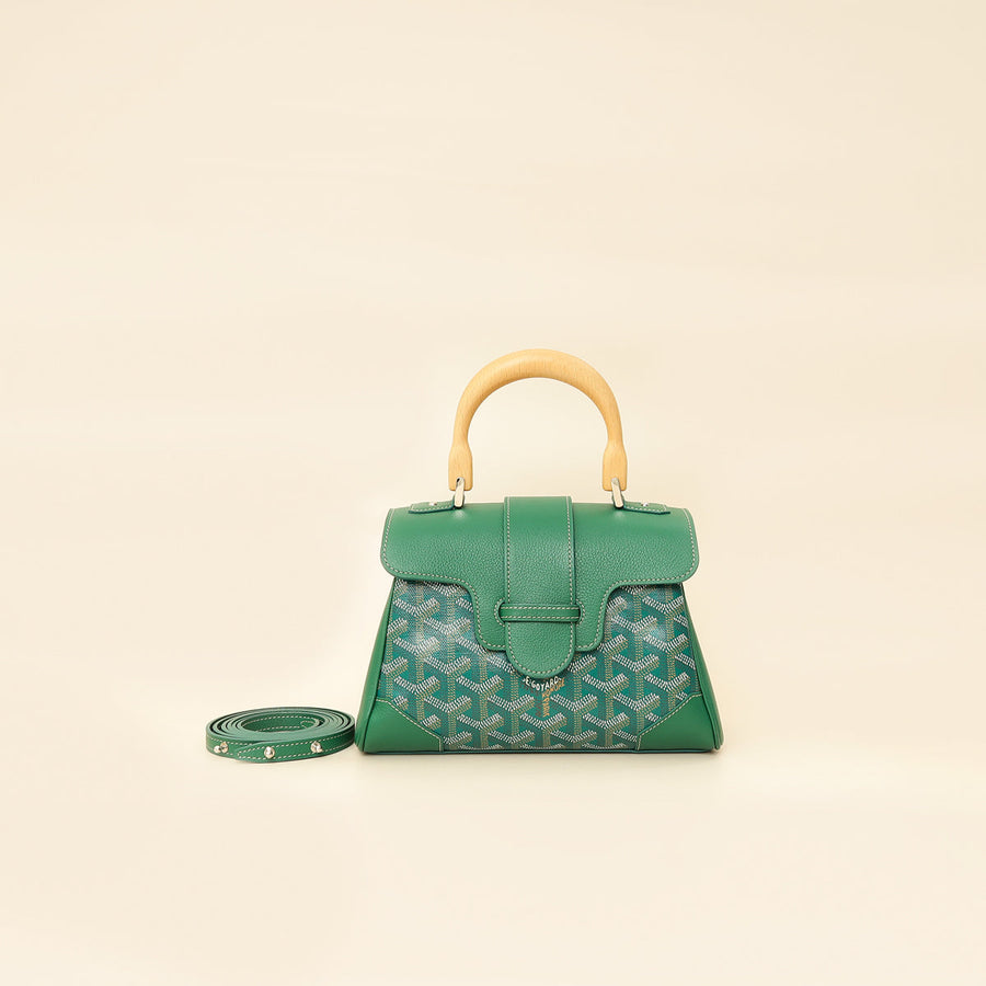 Goyard Green Goyardine Saigon Souple Mini Bag