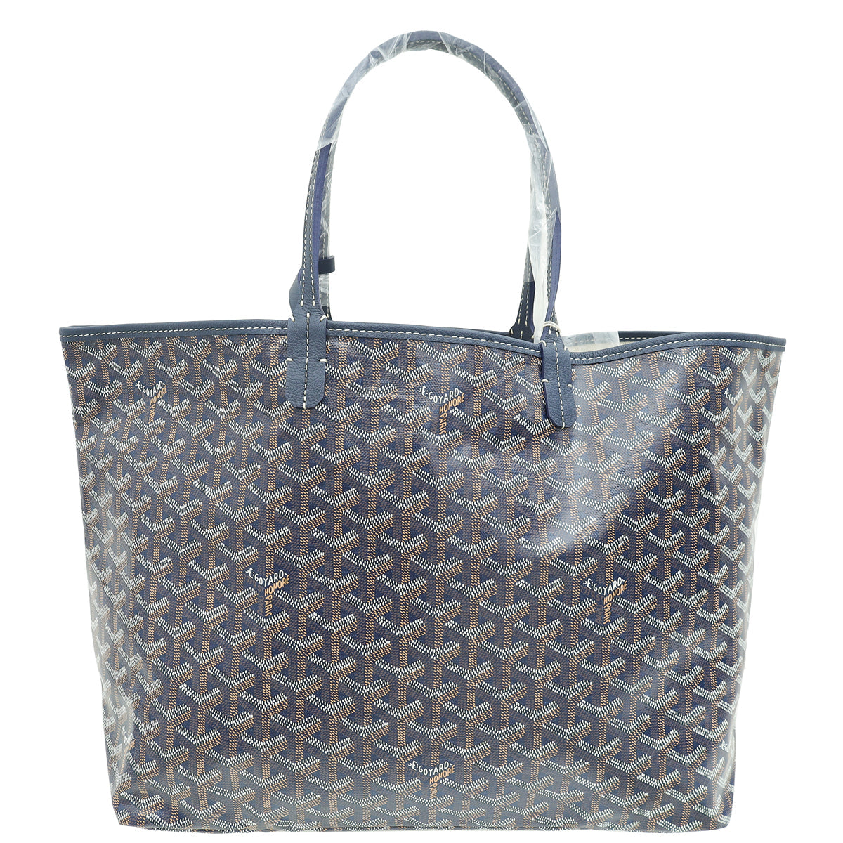 Goyard Navy Blue Goyardine Saint Louis PM Bag