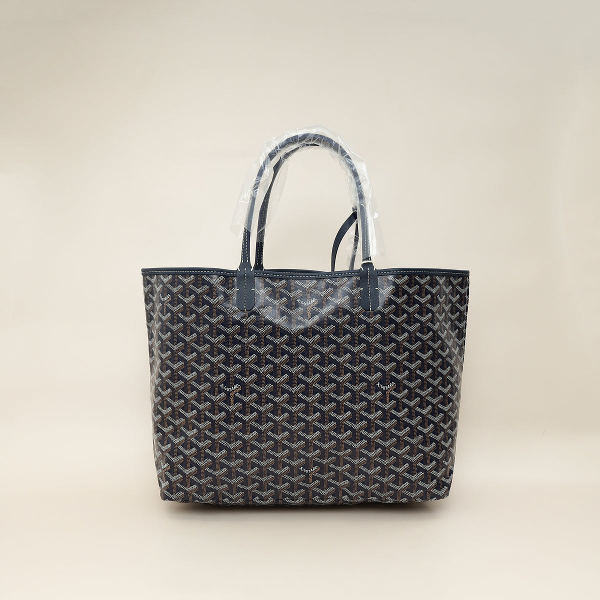 Goyard Navy Blue Goyardine Saint Louis PM Bag