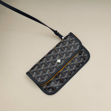Goyard Navy Blue Goyardine Saint Louis PM Bag