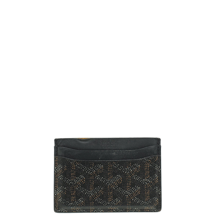 Goyard Black Goyardine Saint Sulpice Card Holder