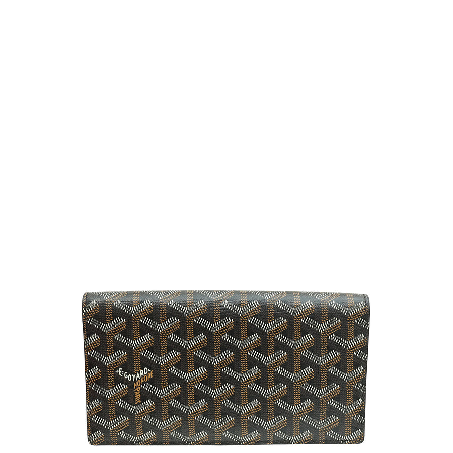 Goyard Black Goyardine Richelieu Continental Wallet