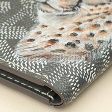 Goyard Gray Goyardine Saint Pierre Card Holder W/ Leopard Paint