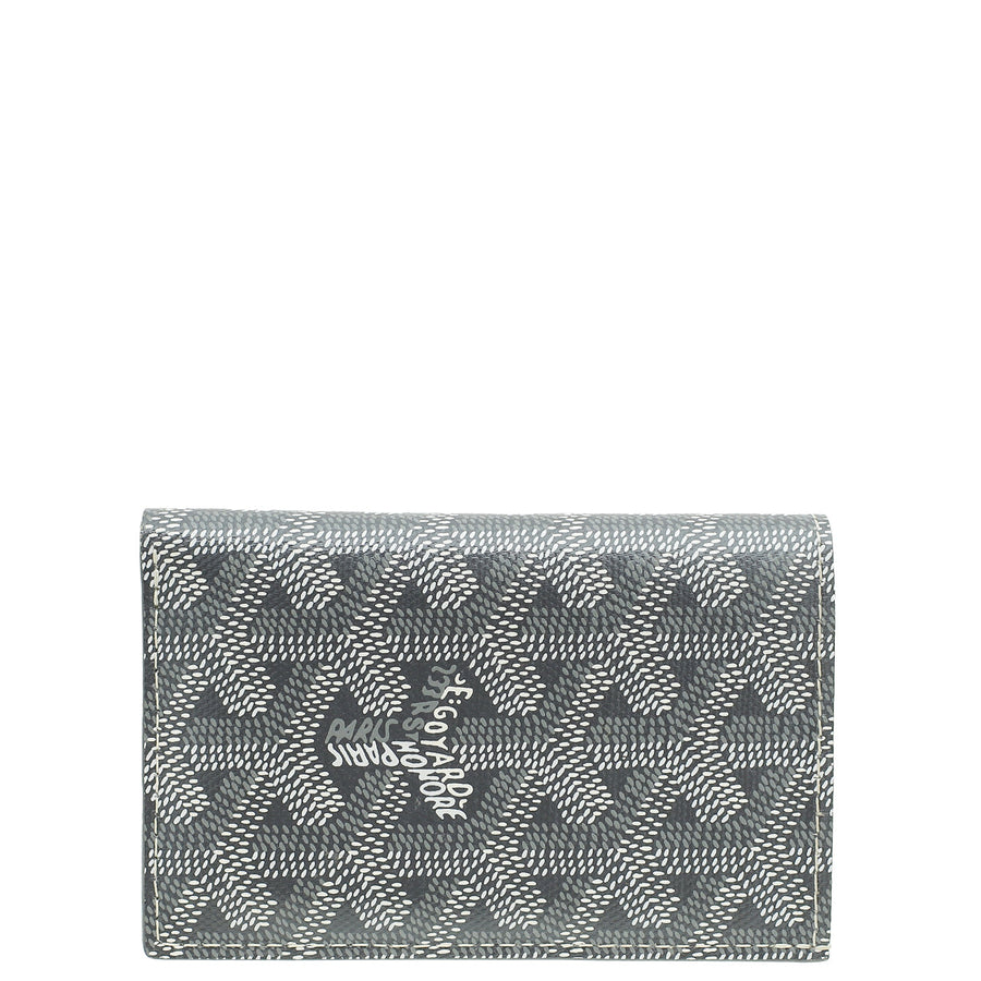 Goyard Grey Goyardine Saint Pierre Card Wallet