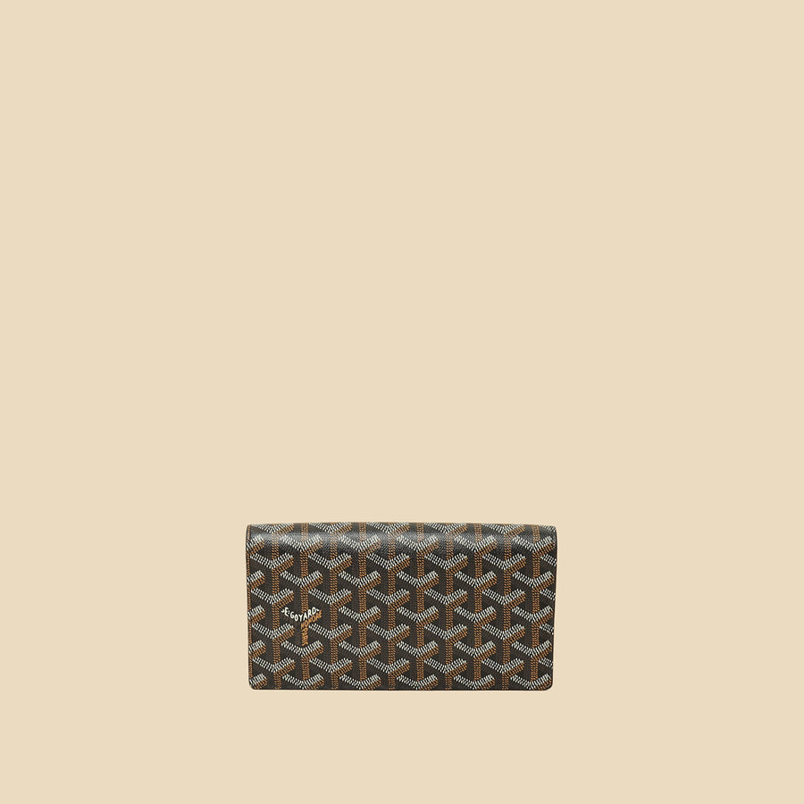 Goyard Black Goyardine Richelieu Continental Wallet