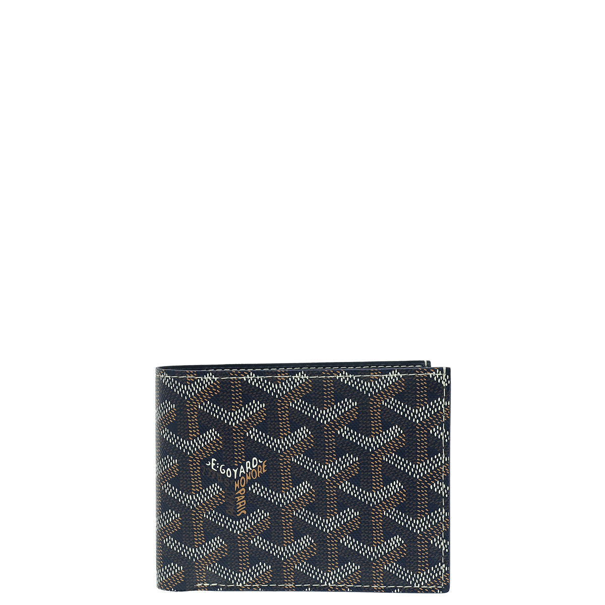 Goyard Navy Blue Goyardine Victoire Wallet