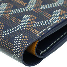 Goyard Navy Blue Goyardine Victoire Wallet
