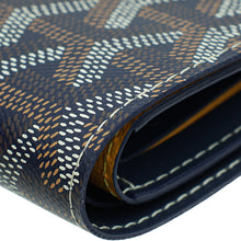 Goyard Navy Blue Goyardine Victoire Wallet