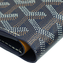 Goyard Navy Blue Goyardine Victoire Wallet