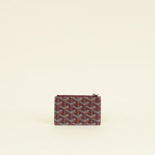 Goyard Burgundy Goyardine Bourbon Zipped Card Holder