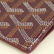 Goyard Burgundy Goyardine Bourbon Zipped Card Holder