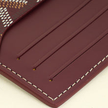 Goyard Burgundy Goyardine Bourbon Zipped Card Holder
