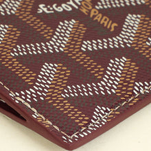 Goyard Burgundy Goyardine Bourbon Zipped Card Holder