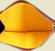 Goyard Burgundy Goyardine Bourbon Zipped Card Holder