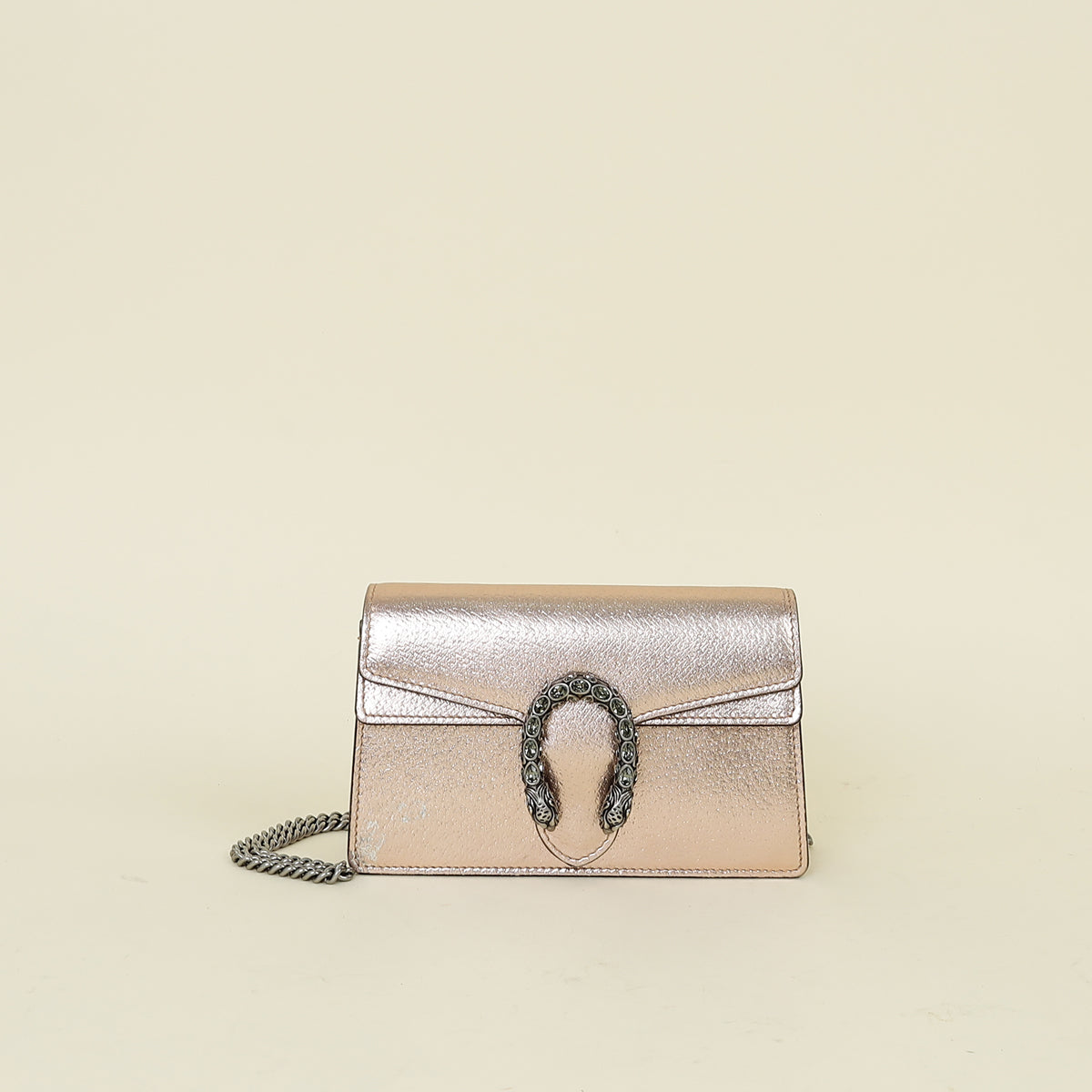 Gucci Metallic Rose Dionysus Crystal Super Mini Bag