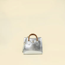 Gucci Metallic Silver Diana Tote Medium Bag