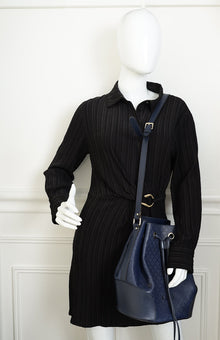 Gucci Navy Bright Diamante Bucket Bag