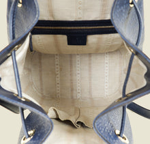 Gucci Navy Bright Diamante Bucket Bag