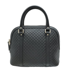 Gucci Black GG Microguccissima Dome Satchel Medium Bag