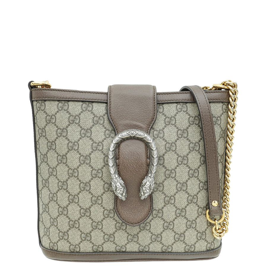 Gucci Ebony GG Supreme Dionysus Medium Bucket Bag