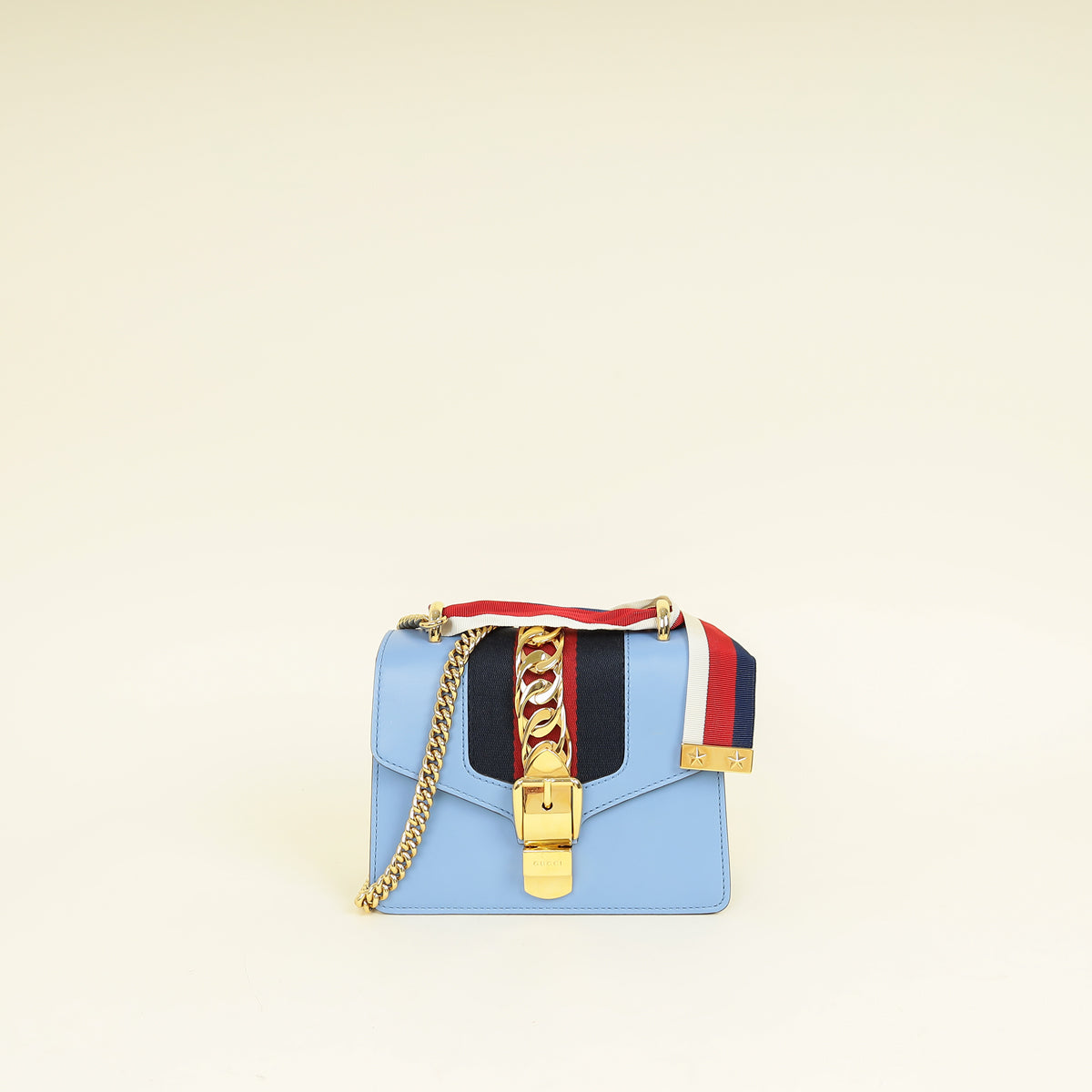 Gucci Light Blue Sylvie Mini Shoulder Bag