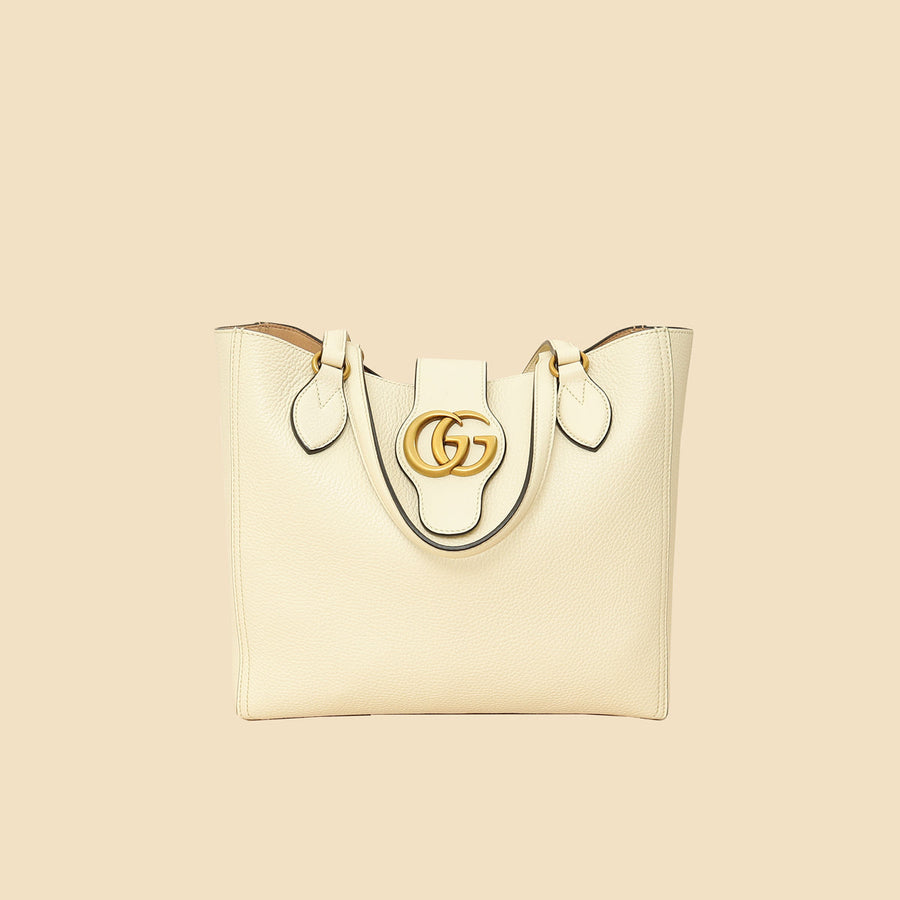 Gucci Ivory GG Dahlia Tote Bag