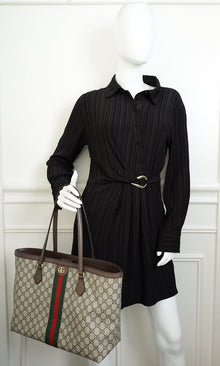 Gucci Bicolor GG Supreme Ophidia Large Tote Bag