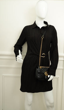 Gucci Black GG Marmont Mini Shoulder Bag