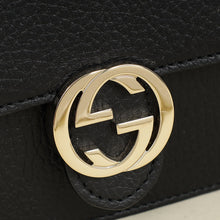 Gucci Black Interlocking G Wallet on Chain