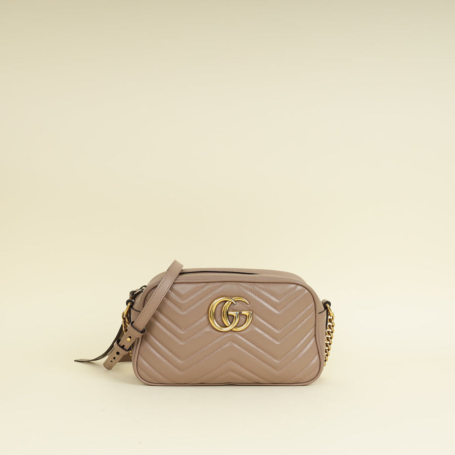 Gucci Rose Porcelaine GG Marmont Camera Small Bag