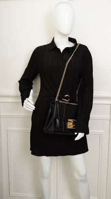 Gucci Black Python Padlock Medium Shoulder Bag