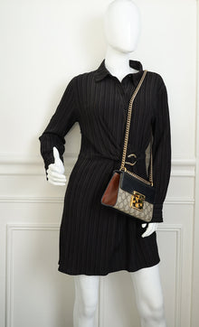 Gucci Tricolor Padlock Chain Small Shoulder Bag