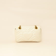 Gucci White Cream GG Marmont Small Shoulder Bag