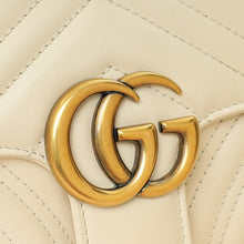 Gucci White Cream GG Marmont Small Shoulder Bag
