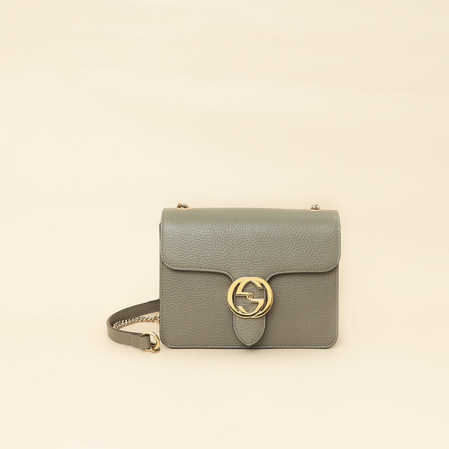 Gucci Grey Interlocking G Small Shoulder Bag