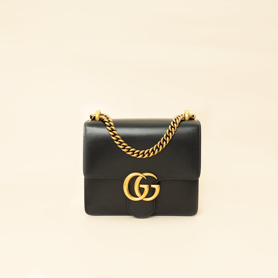 Gucci Black GG Marmont Small Shoulder Bag