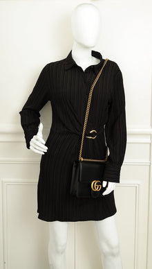 Gucci Black GG Marmont Small Shoulder Bag