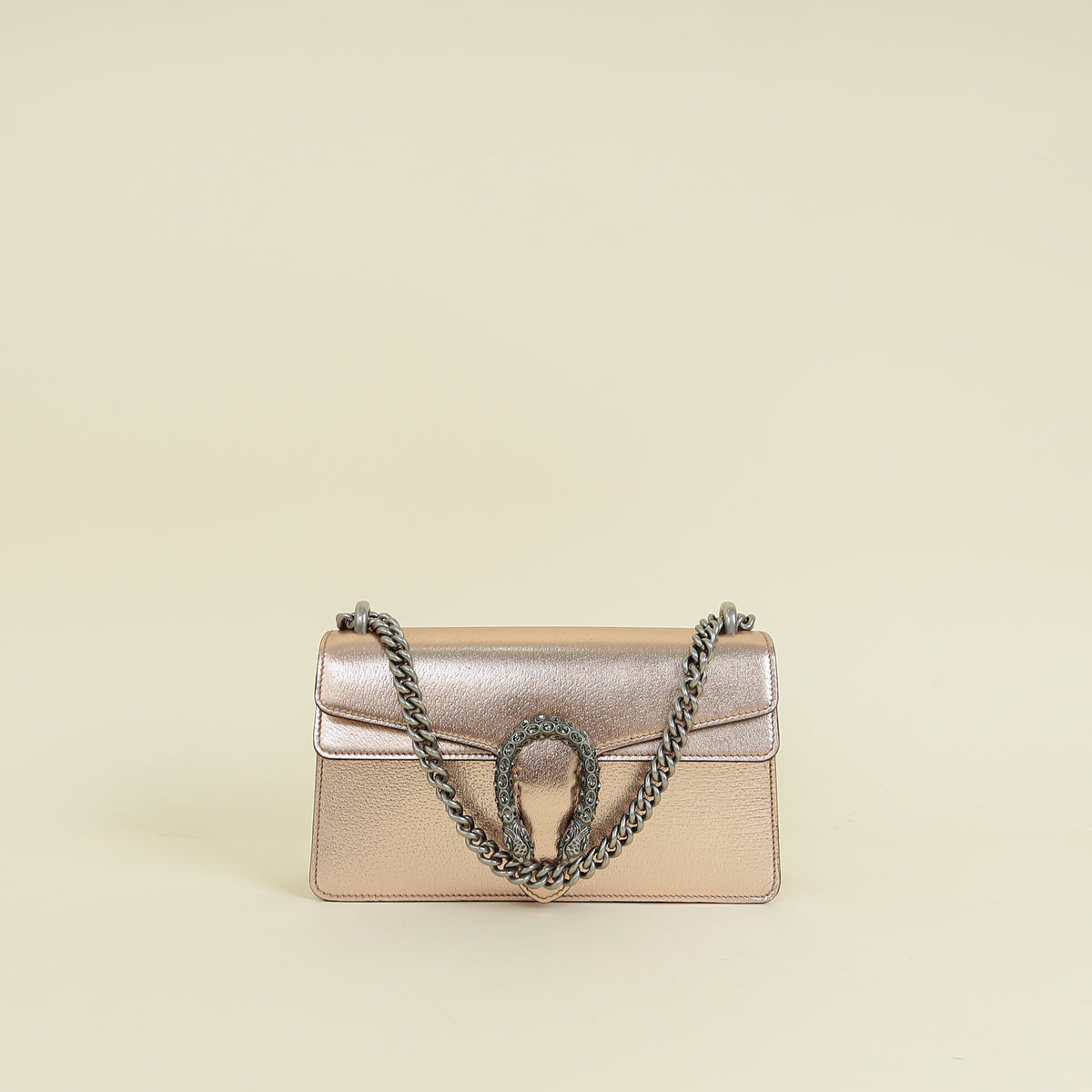 Gucci Metallic Rose Gold Dionysus Medium Shoulder Bag