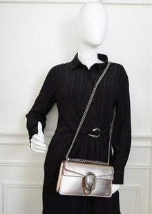 Gucci Metallic Rose Gold Dionysus Medium Shoulder Bag