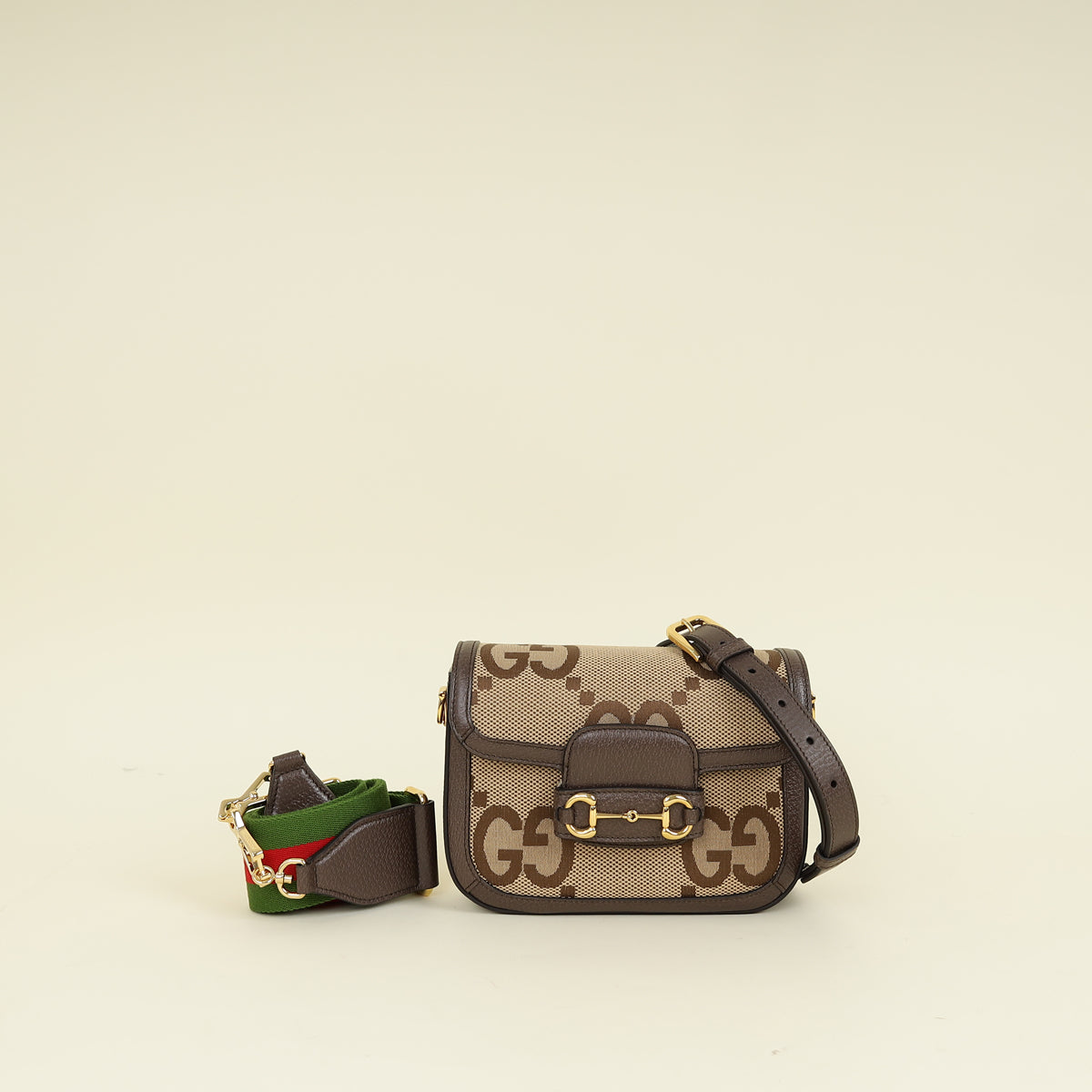 Gucci Bicolor GG Horsebit 1955 Mini Shoulder Bag
