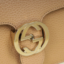 Gucci Beige Interlocking G Flap Chain Small Shoulder Bag