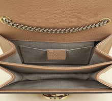Gucci Beige Interlocking G Flap Chain Small Shoulder Bag