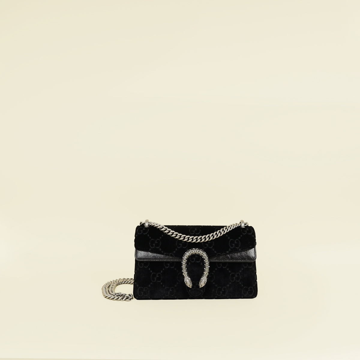 Gucci Black Dionysus Crystal Flap Medium Shoulder Bag