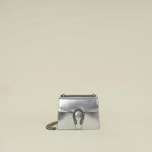 Gucci Metallic Silver Crystal Dionysus Shoulder Bag