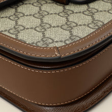 Gucci Ebony GG Supreme 1955 Horsebit Medium Shoulder Bag